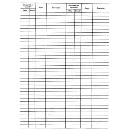 Registru de evidenta a dispozitiilor de incasari si de plata, hirtie ofset, 50 file