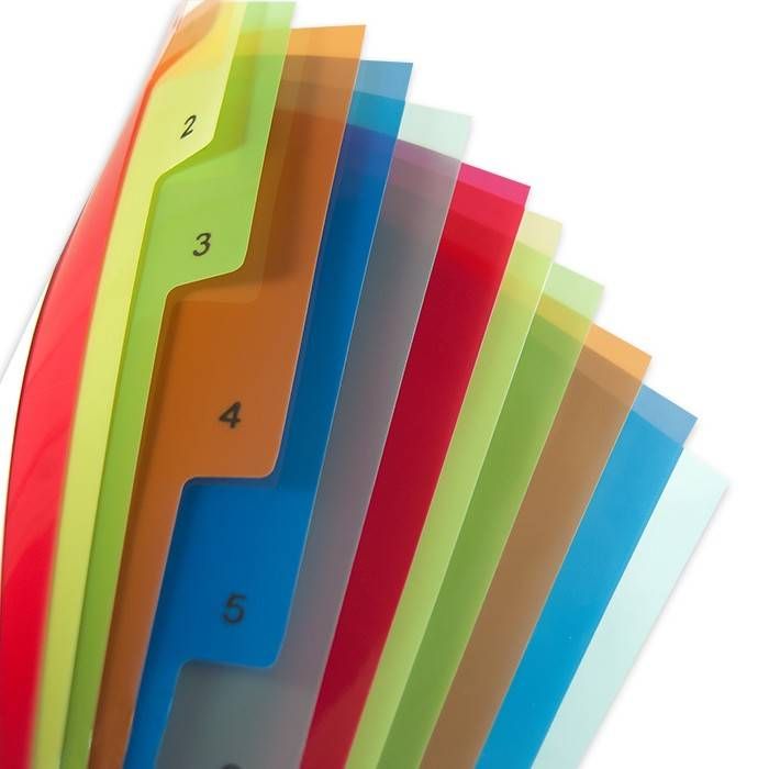 Цифровой пластиковый индекс-разделитель OfficeLine (1-12 штук)