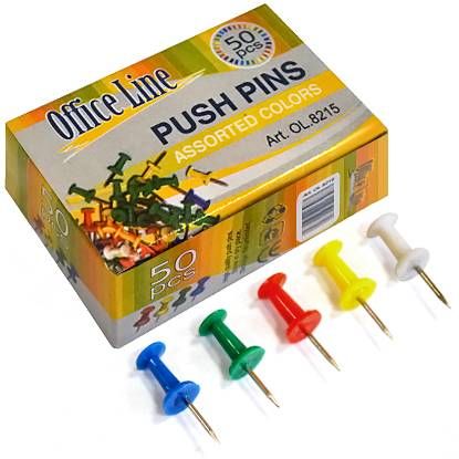 Pioneze-cuie OfficeLine, 50 buc., colorate
