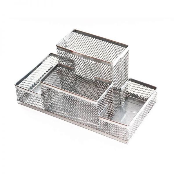 Подставка настольная металл.с 4 отделениями