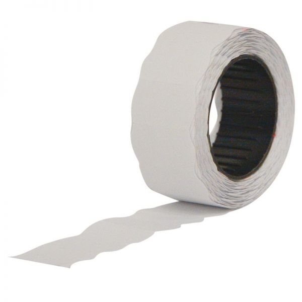 Etichetă pentru prețuri ondulată 12x21mm, 500buc./rulou