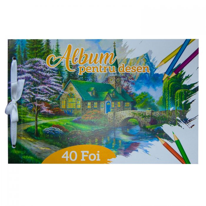 Альбом для рисования на завязках, 40 листов, 100 г/м,