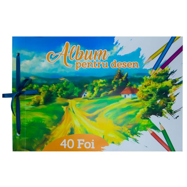 Альбом для рисования на завязках, 40 листов, 100 г/м,