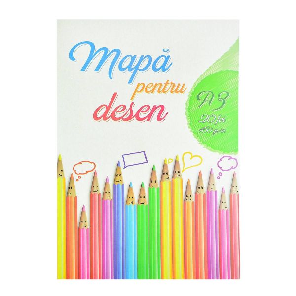 Папка для рисования А3, 20 листов, 160г/м2