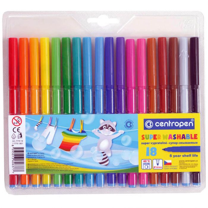 Фломастеры 18 цветов, CENTROPEN