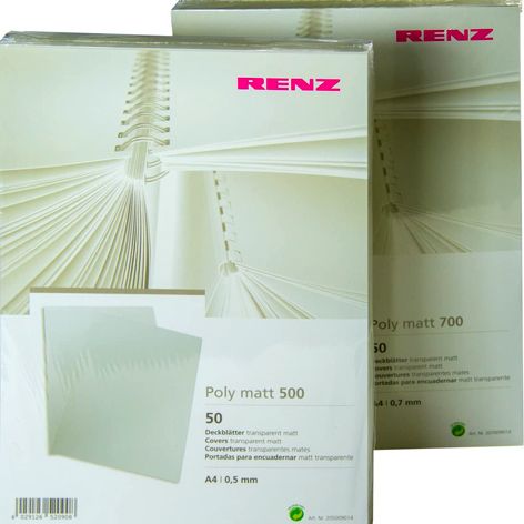 Обложка матовая Poly matt 500 А4, 0,50 мм