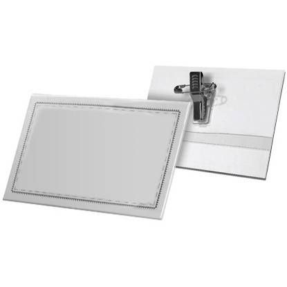 Бейдж горизонтальный пластиковый, 90 x 55 mm,