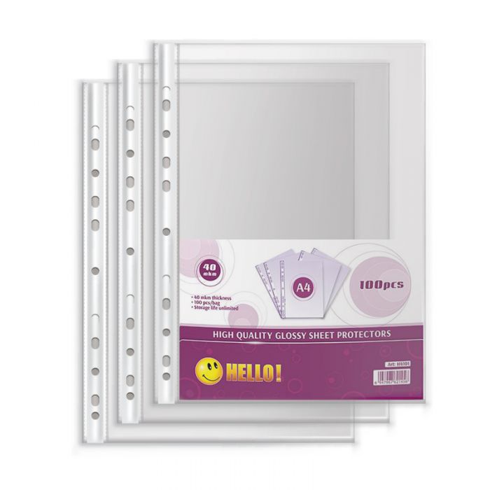 Файлы для документов А4/40мкм, HELLO