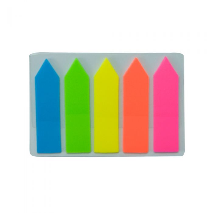 Закладки пласт. Neon 45х12мм "стрелка" 5шт.x20л HC