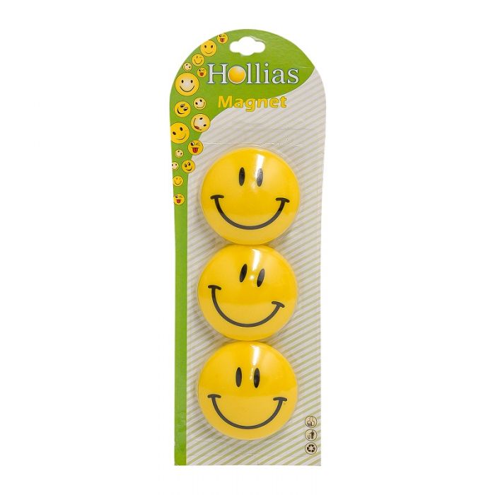Комплект круглых магнитов  "Smile" , 3 шт.