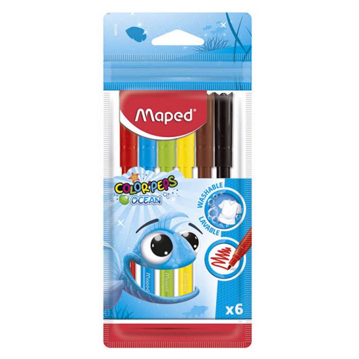 Фломастер MAPED Ocean, 6 цветов