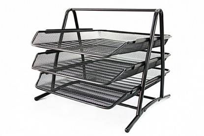 Лоток  металлический, 3-cекционнй,чёрный