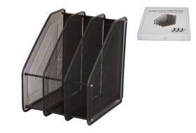 Лоток для документов металлический, вертикальный, 3-х секционный,