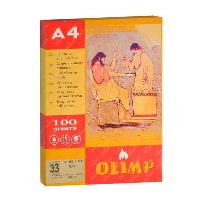 Этикетки А4 33шт.,70*25.4мм (100 листов)