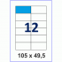 Этикетки А4 12шт. 105*49.5 мм (100л)