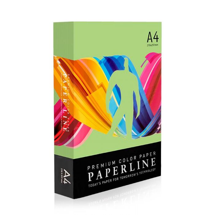 Бумага цветная A4 Paperline GREEN, неон, зеленая
