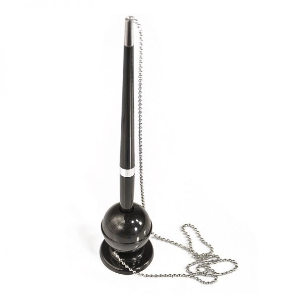 Ручка с металлической цепочкой на подставке